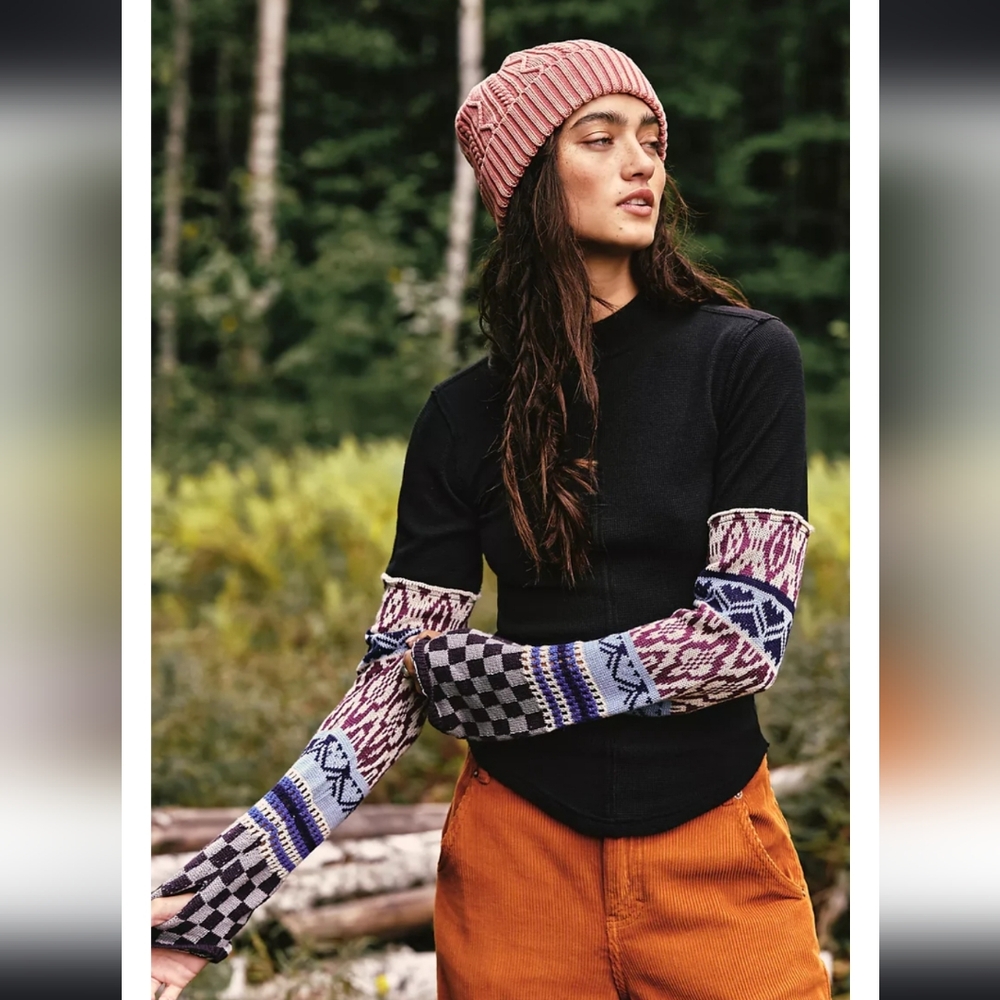 Free people gorgeous thermal cuff sweater